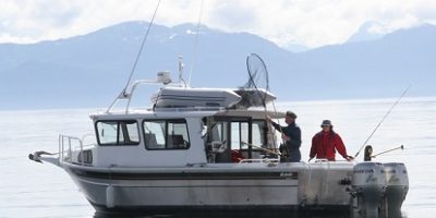 Sara Marie ~ 26’ New Captain Coming 2018
Built 1999 - 30 Knot Cruise - Twin Yamaha 200HP Outboards, 9.9HP Kicker, Raymarine GPS/Sounder/Radar with rear helm slave package, Icom VHF Radio, 2x Penn Downriggers, Capacity 3 to 4 on Saltwater Trips - 6 on Guided Freshwater Trips