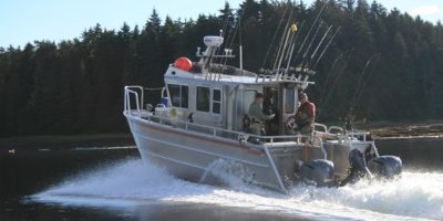 Kenasnow Queen ~ 30’ Captain Andrew Schulz
Built 2015 - 30 Knot Cruise - Twin 250HP Outboards, 10HP Kicker, Enclosed Head, Raymarine GPS/Sounder/Radar with rear helm slave package, Icom VHF Radio, 2x Scotty Downriggers, Capacity 6 on Saltwater Trips - 6 on Freshwater Trips